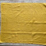Ensemble de 6 serviettes anciennes damassées jaunes tournesol - 83x70 - lin