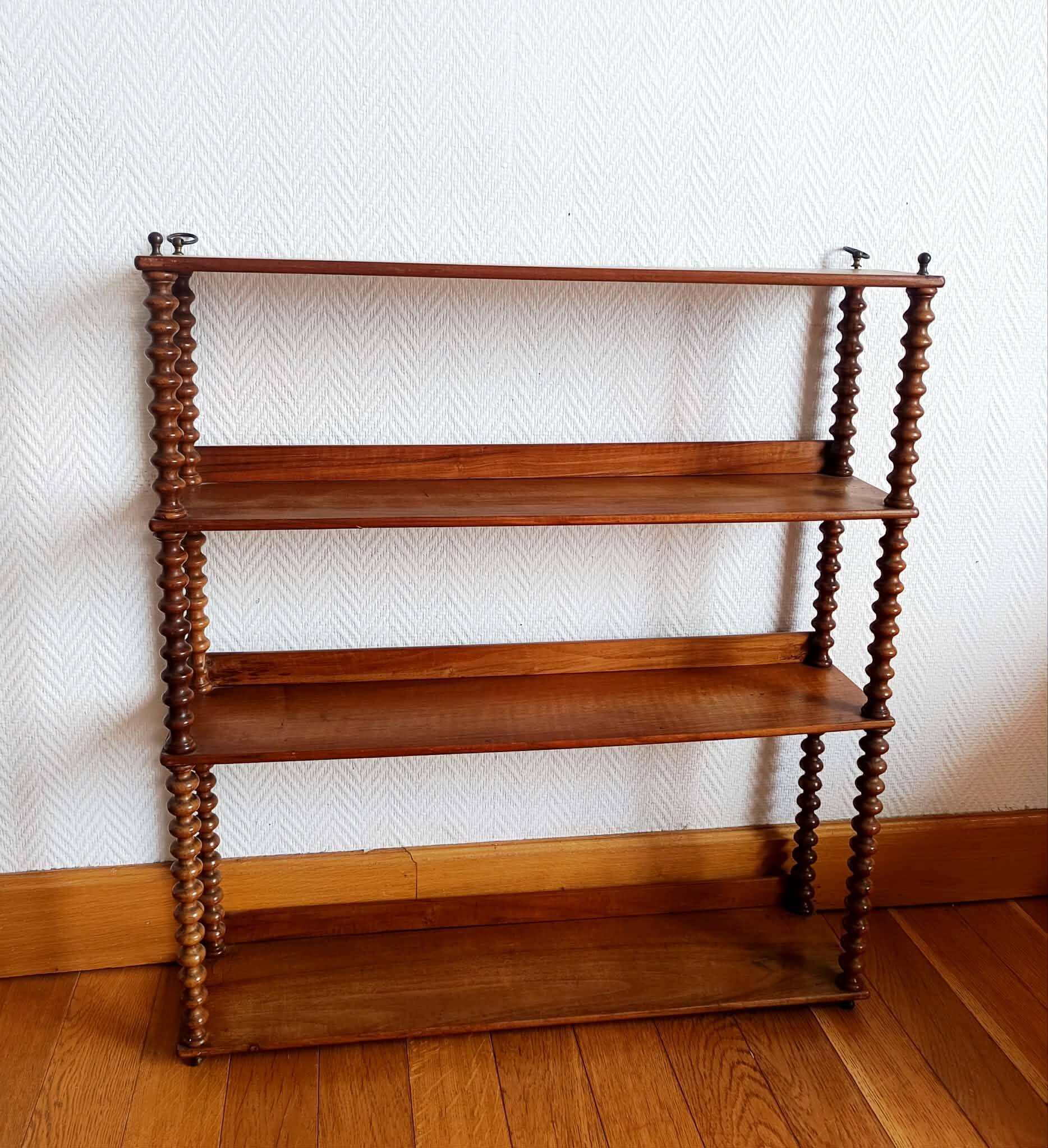 Napoleon III twisted column wall shelf