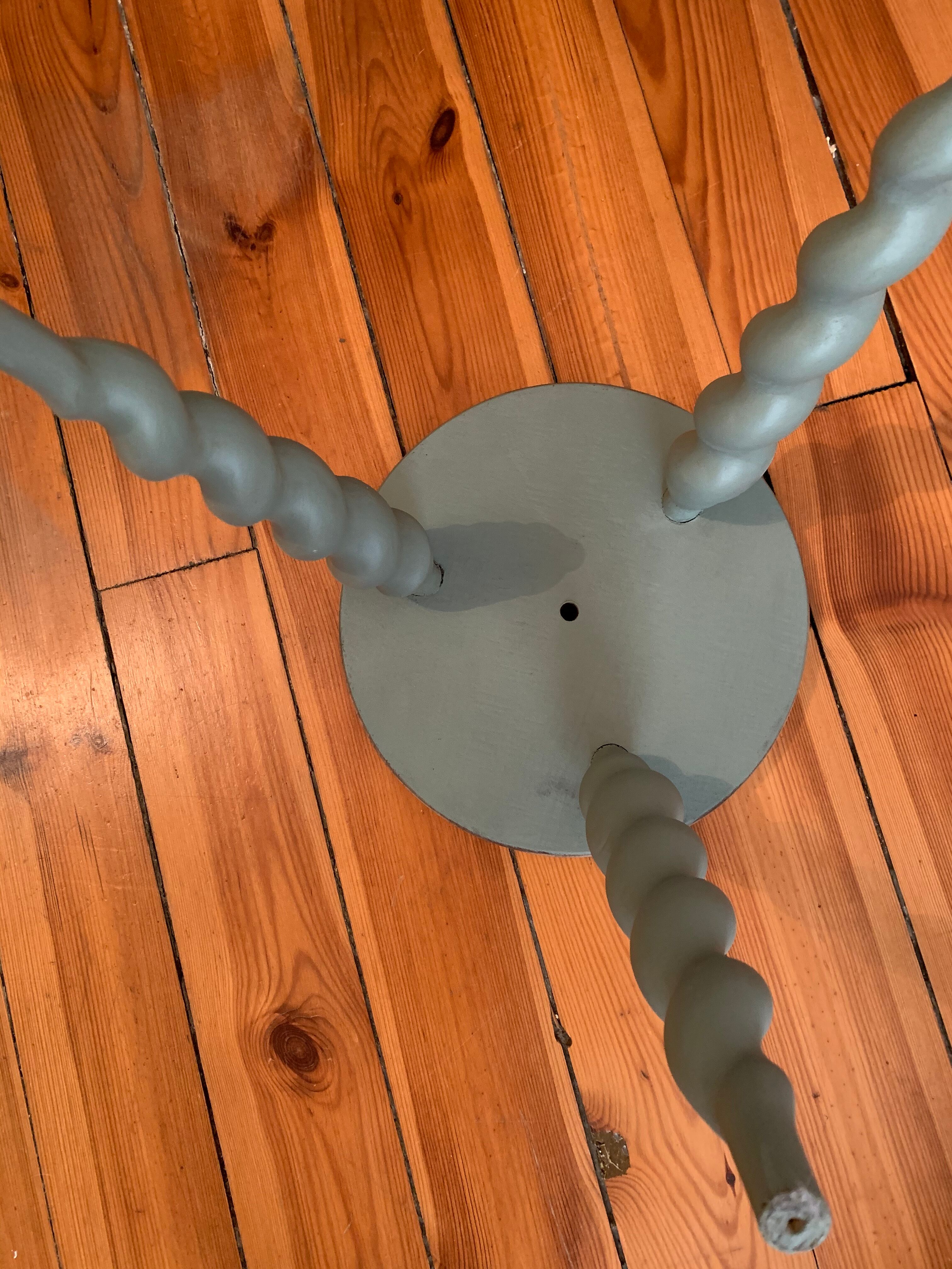 Painted tripod stool