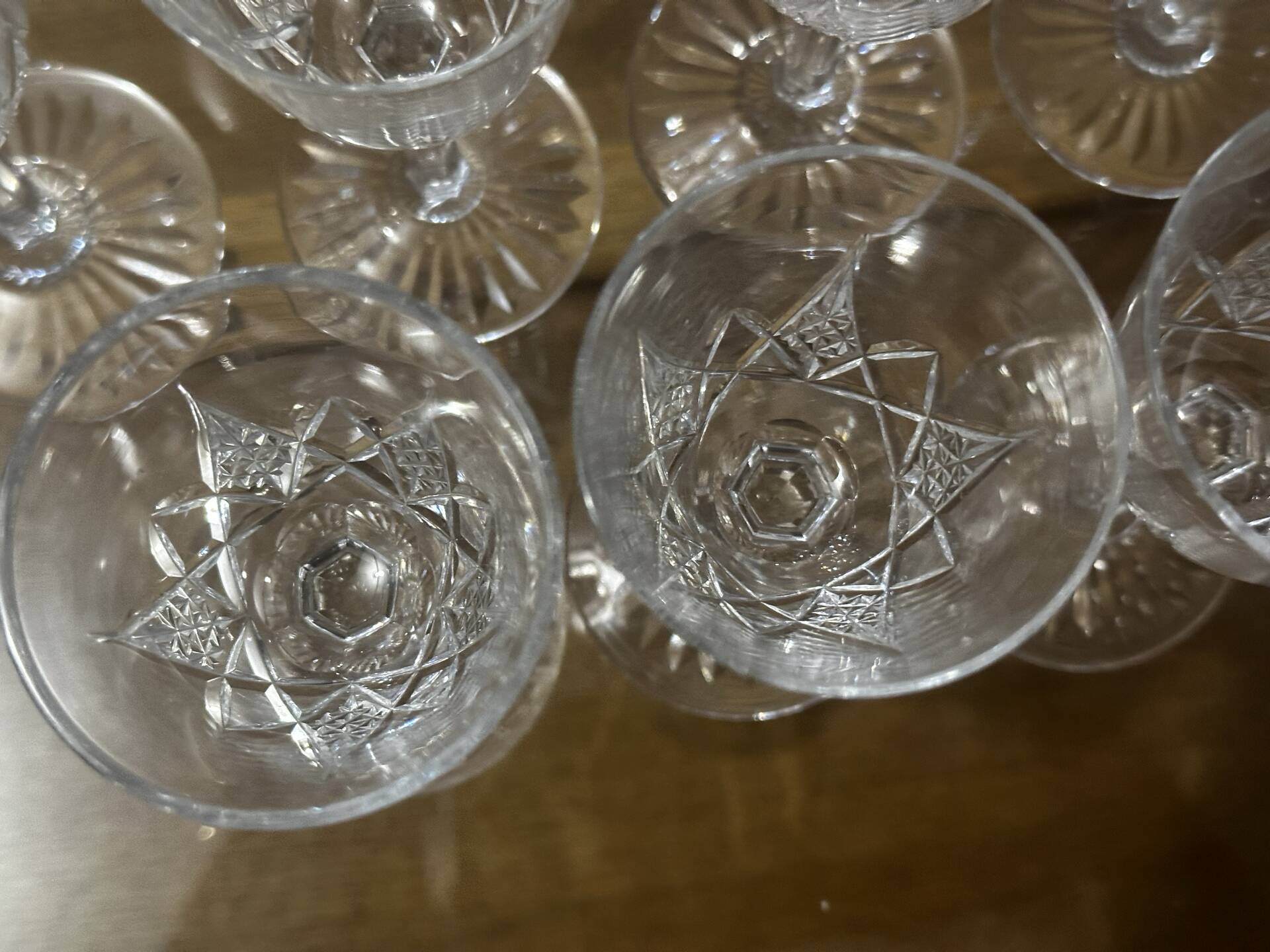 12 Baccarat crystal glasses stamped model Epron H 12.2 cm