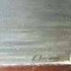 Antique painting landscape mountains oil on canvas Ercole Benussi (Milan 1844)