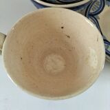 Trio of Ti-Bihan St Malo cups and saucers by Yvon Roy