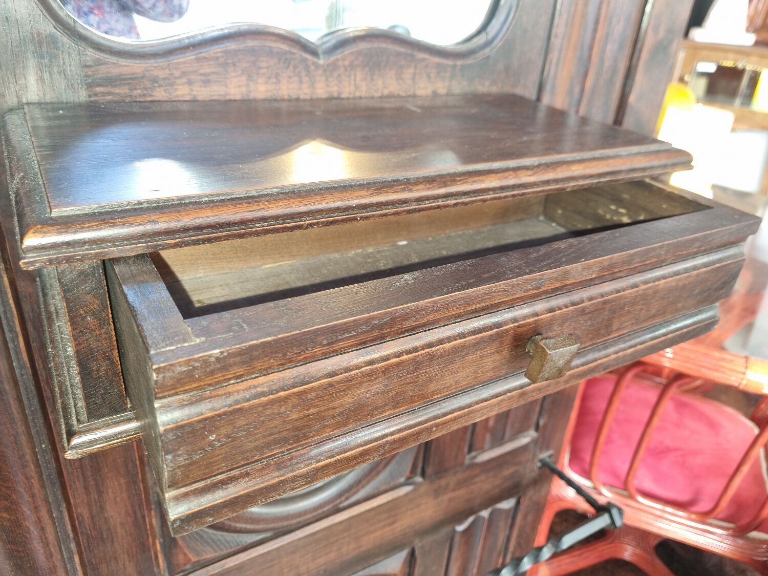 Breton carved wood cloakroom, 1930