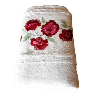 Old linen sheet embroidery 200X260