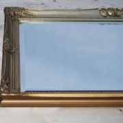 Large Bevelled Wall Mirror Ornate Vintage