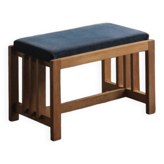 Tabouret postmoderne en pin, Danemark, années 1970