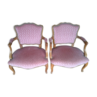 Pair of 2 armchairs convertible