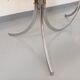 Vintage rectangular rounded dining table in smoked glass and chrome metal