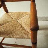 Old straw chair for children