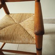 Ancien fauteuil paillé pour enfant