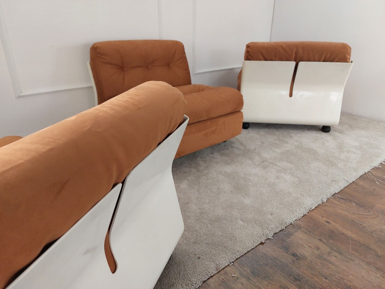 3 Amanta armchairs by Mario Bellini for C&B Italia (reupholstered)