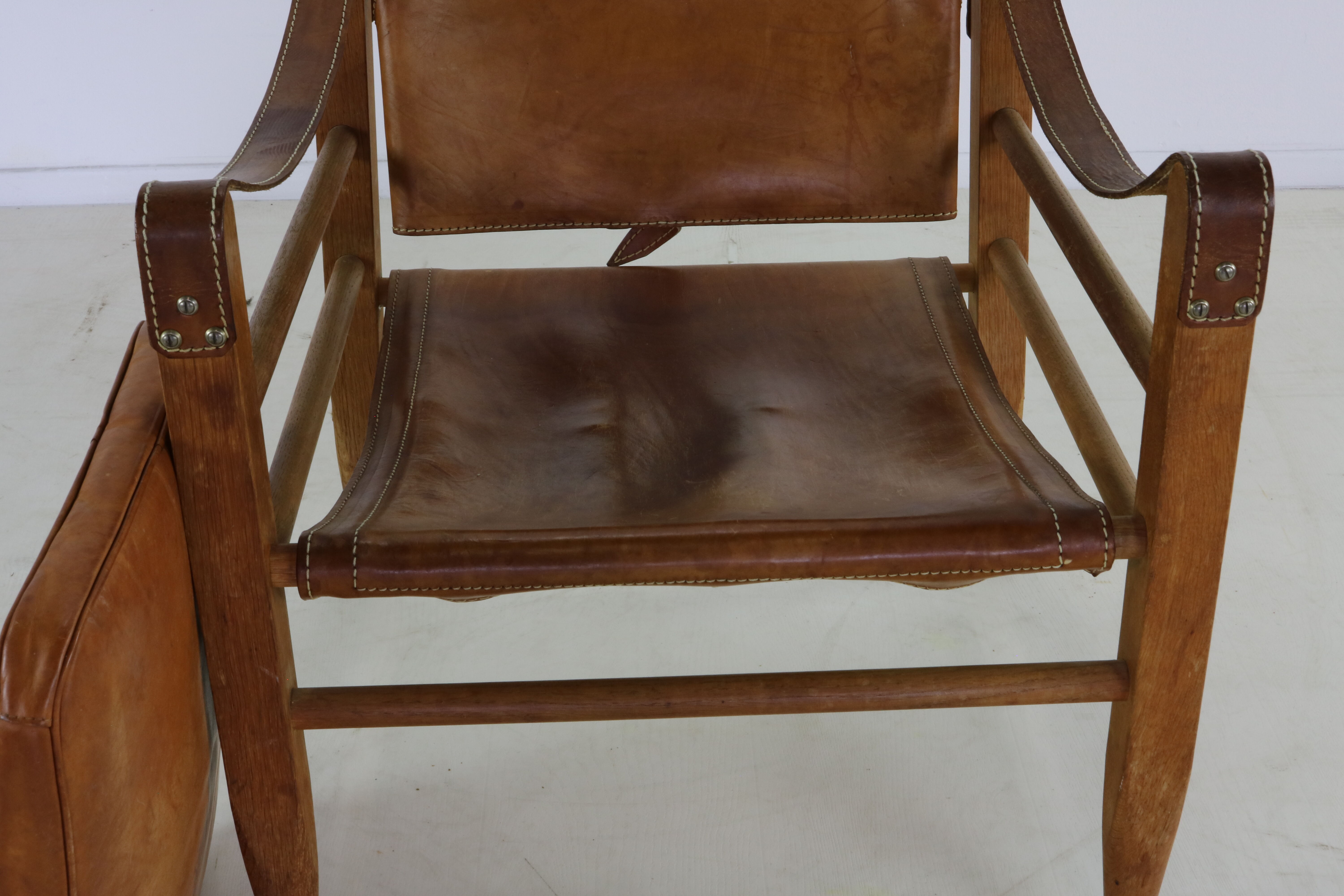 Sixties safari chair by Aage Bruun & son Denmark
