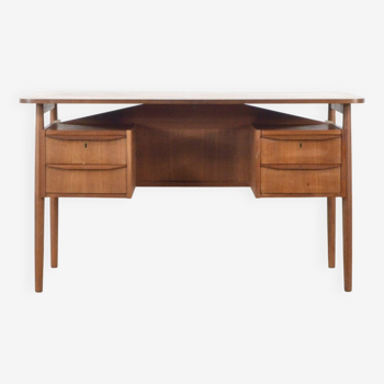 Midcentury Danish Teak Desk By Gunnar Nielsen For Tibergaard Vintage Modern Retro