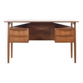 Midcentury Danish Teak Desk By Gunnar Nielsen For Tibergaard Vintage Modern Retro