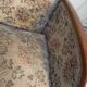 Art Deco armchair with system - original floral velvet fabric