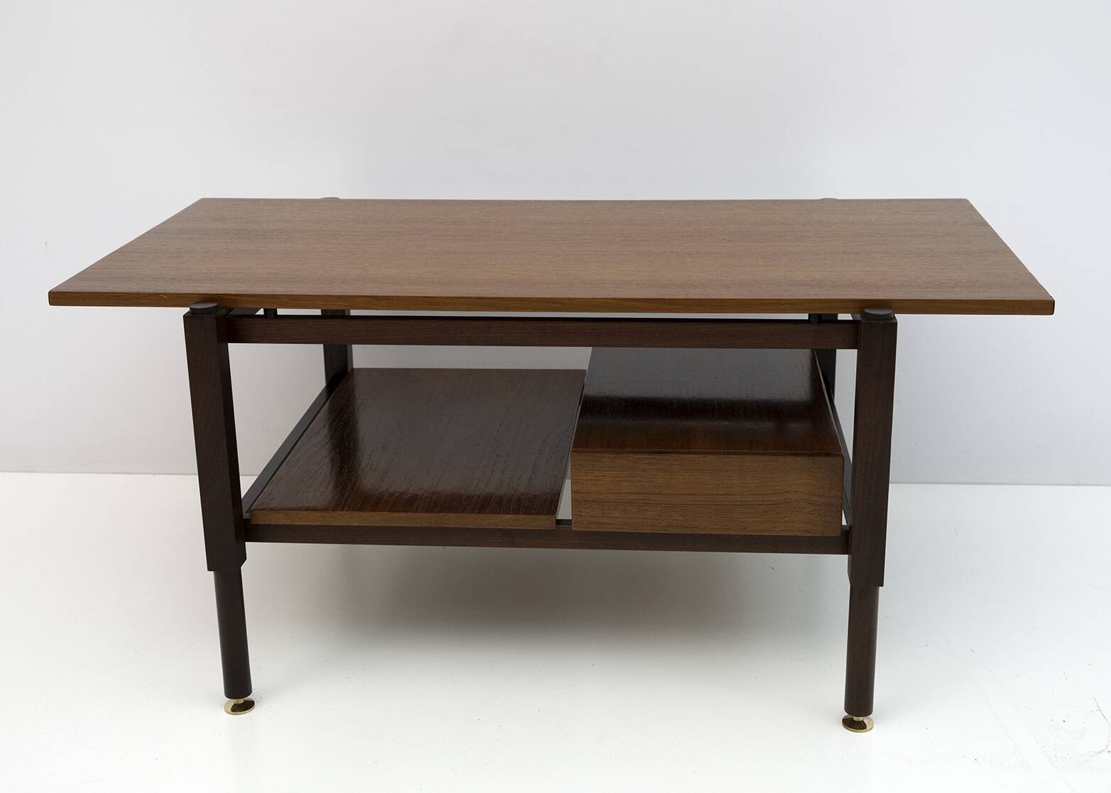 Ico Parisi Mid-Century Modern Italian Mahogany Coffee Table, 1950s