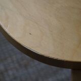 Alvar Aalto, a pair of vintage birch stools, model "60", made by Artek, 1970s.