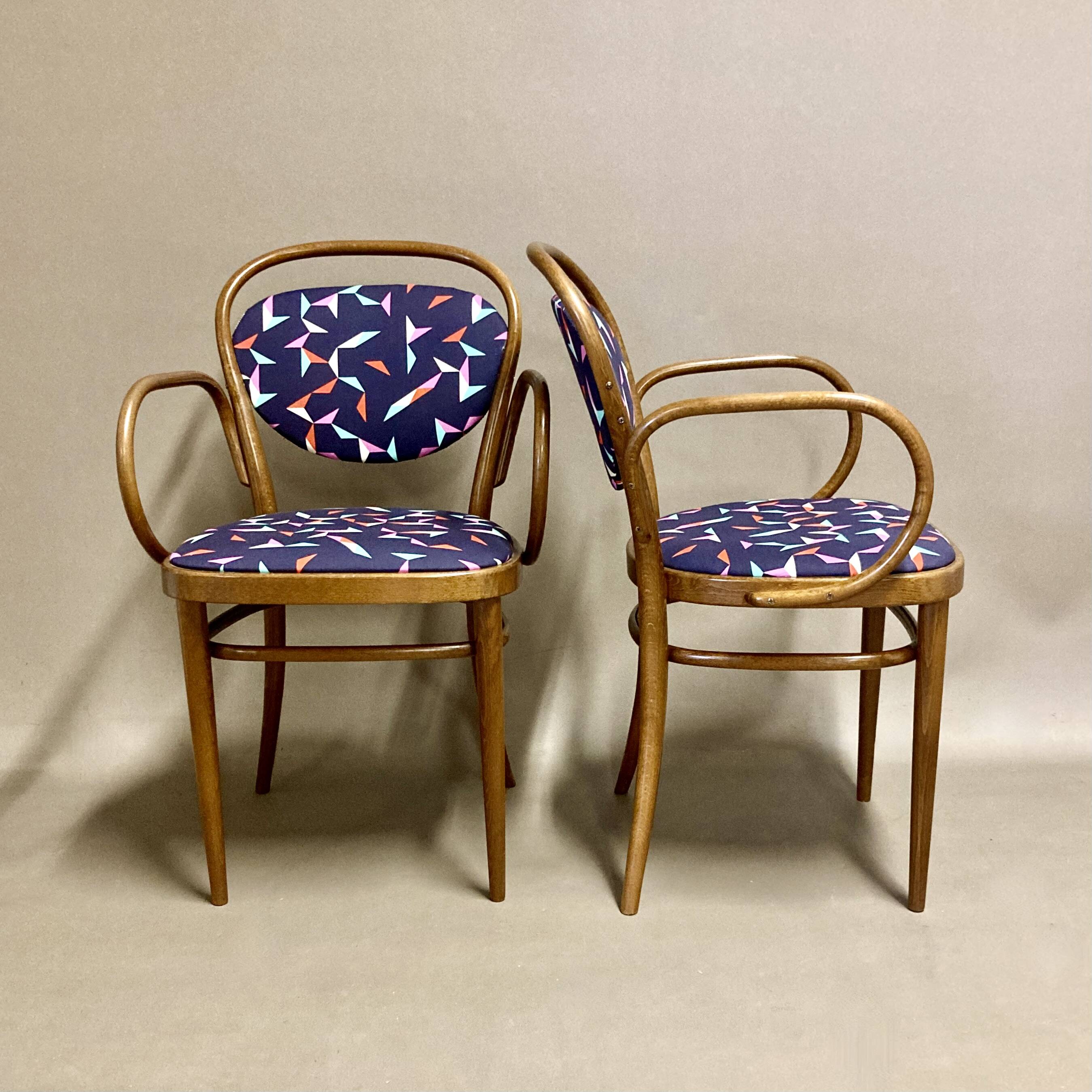 Pair of 1950 armchairs "Design Thonet".