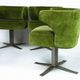 Set of four green Gianni Moscatelli Swivel Poney Chairs for Formanova, 70s