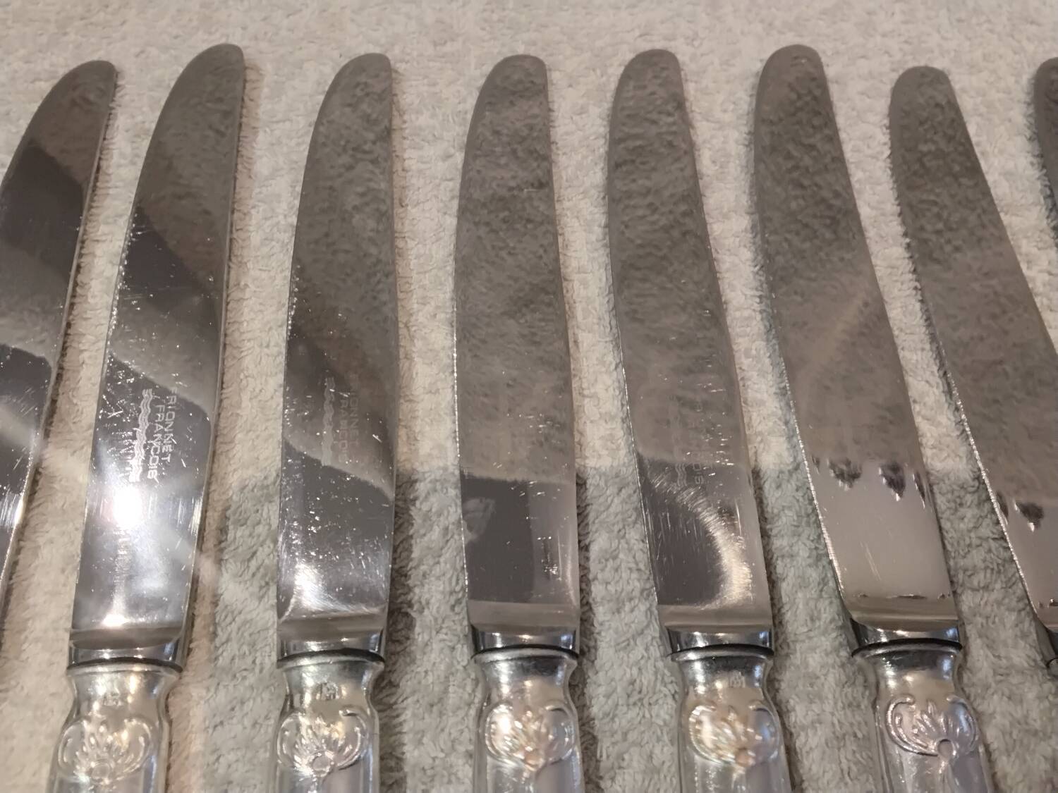 12 silver-plated table knives by silversmith Florinet Frionnet