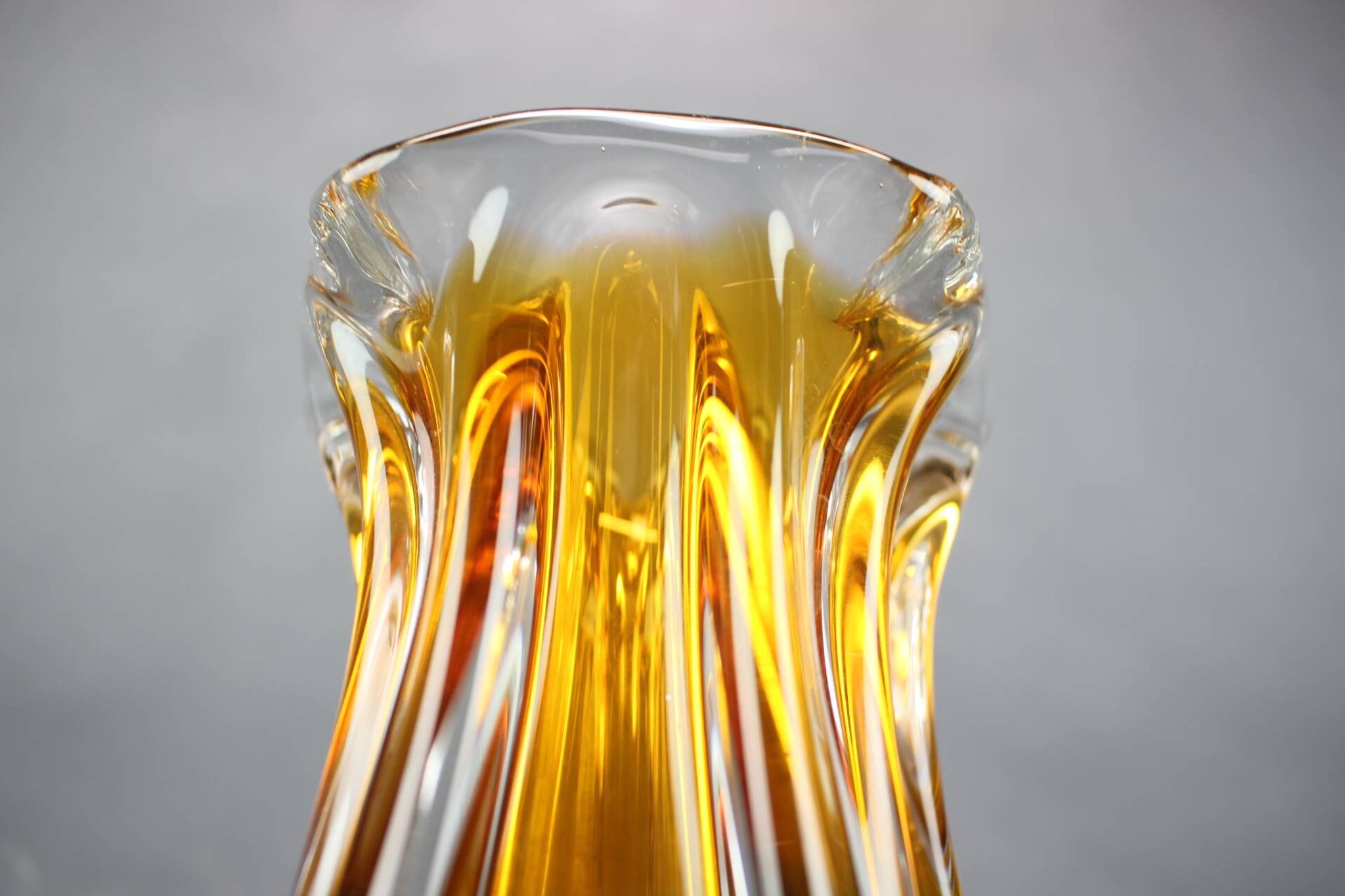 Bohemian art glass vase by Josef Hospodka for Chřibská Glassworks, 1960s
