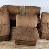 Five-seater corner modular sofa from 70s