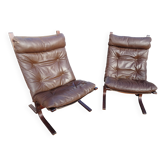 Paire de fauteuils Siesta design Scandinave Ingmar Relling Westnofa An 70