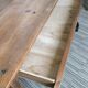 Coffee table in solid wood with a drawer
