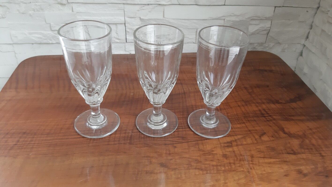 3 stemmed glasses