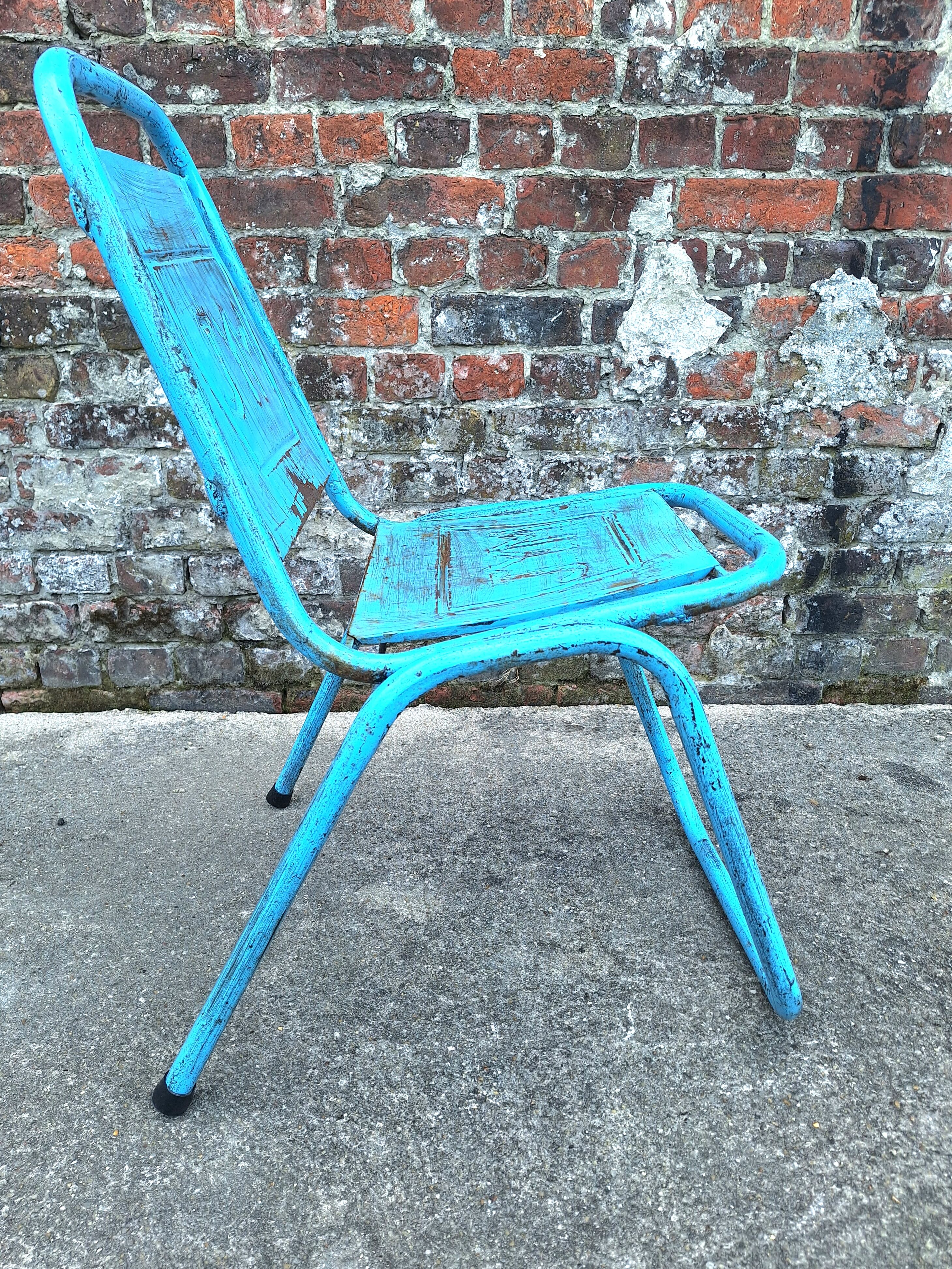 Lot de 6 chaises vintage JYM, meubles sièges industriels