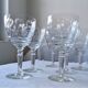 Set of 6 old crystal walking glasses