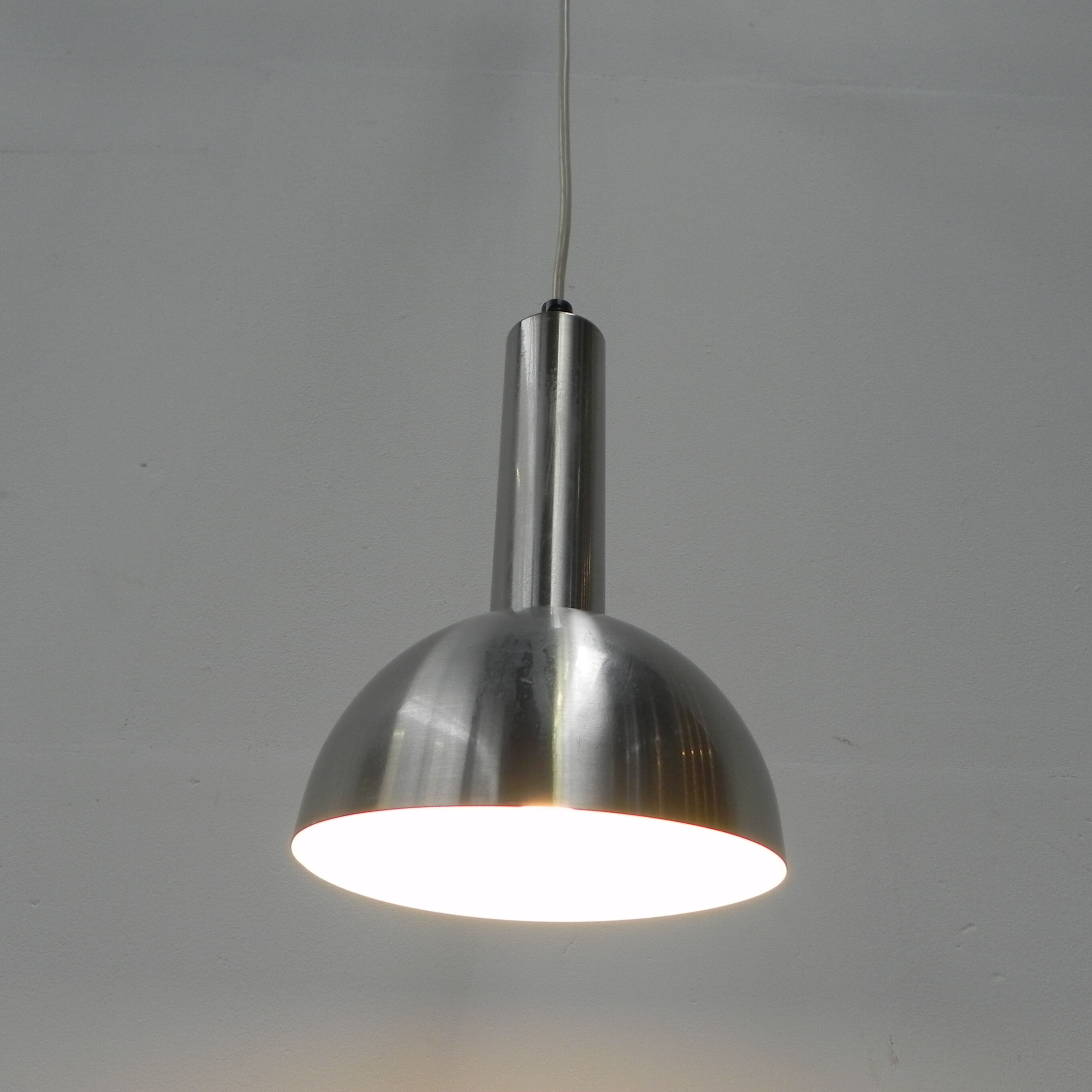 Vintage hanging lamp with aluminum shade