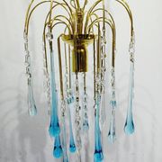 Lustre Murano Gouttes En Cristal bleu