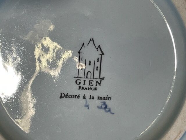 Gien ashtray in earthenware 1950