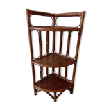 Old bamboo corner shelf measuring 92 cm high