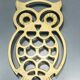 Dessous plat Hibou laiton