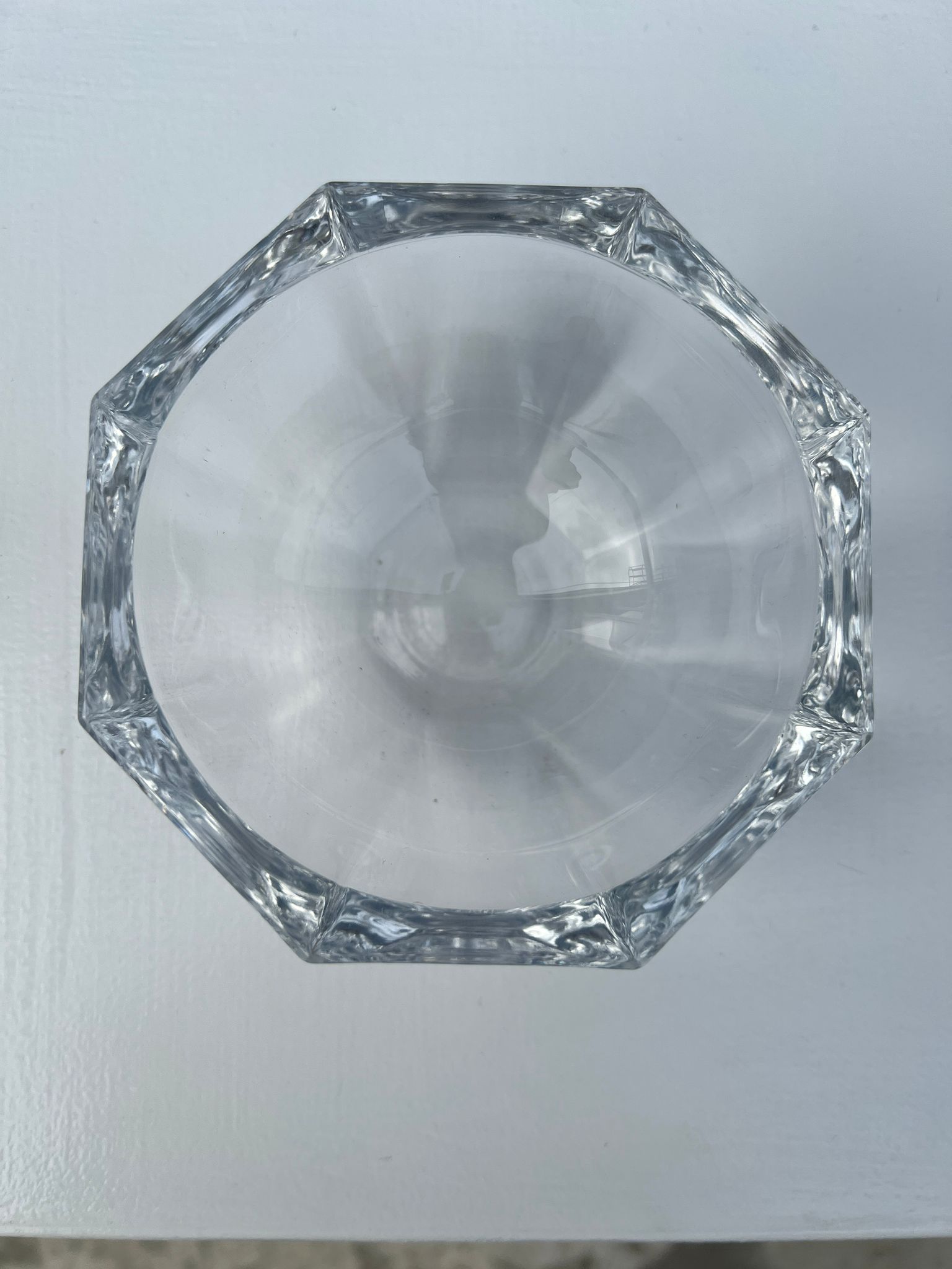 Octagonal glass cup D: 11,5cm