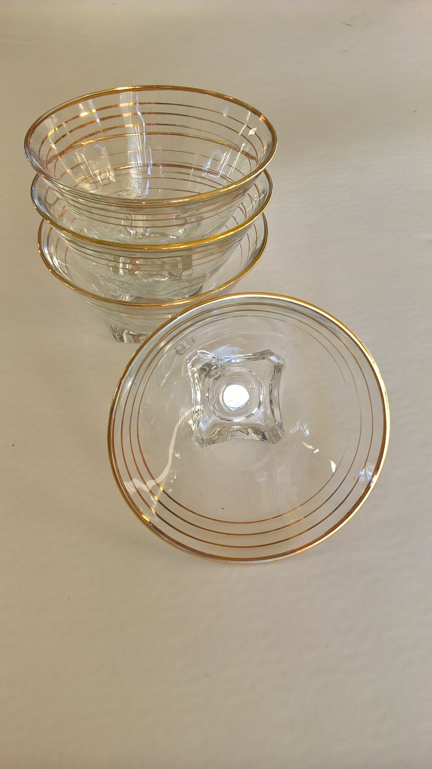 Lot of 4 glass cups
