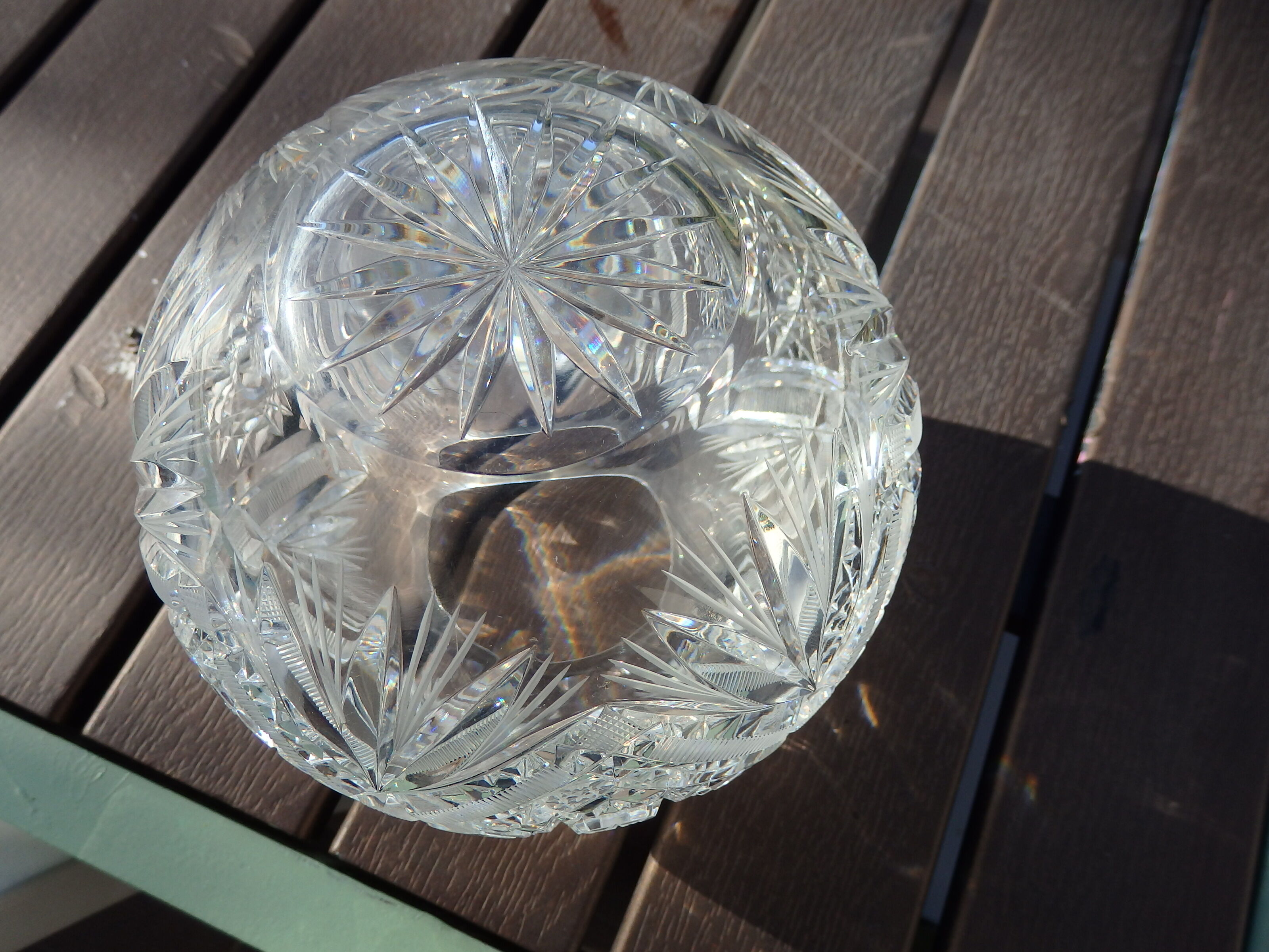Crystal vase round ball