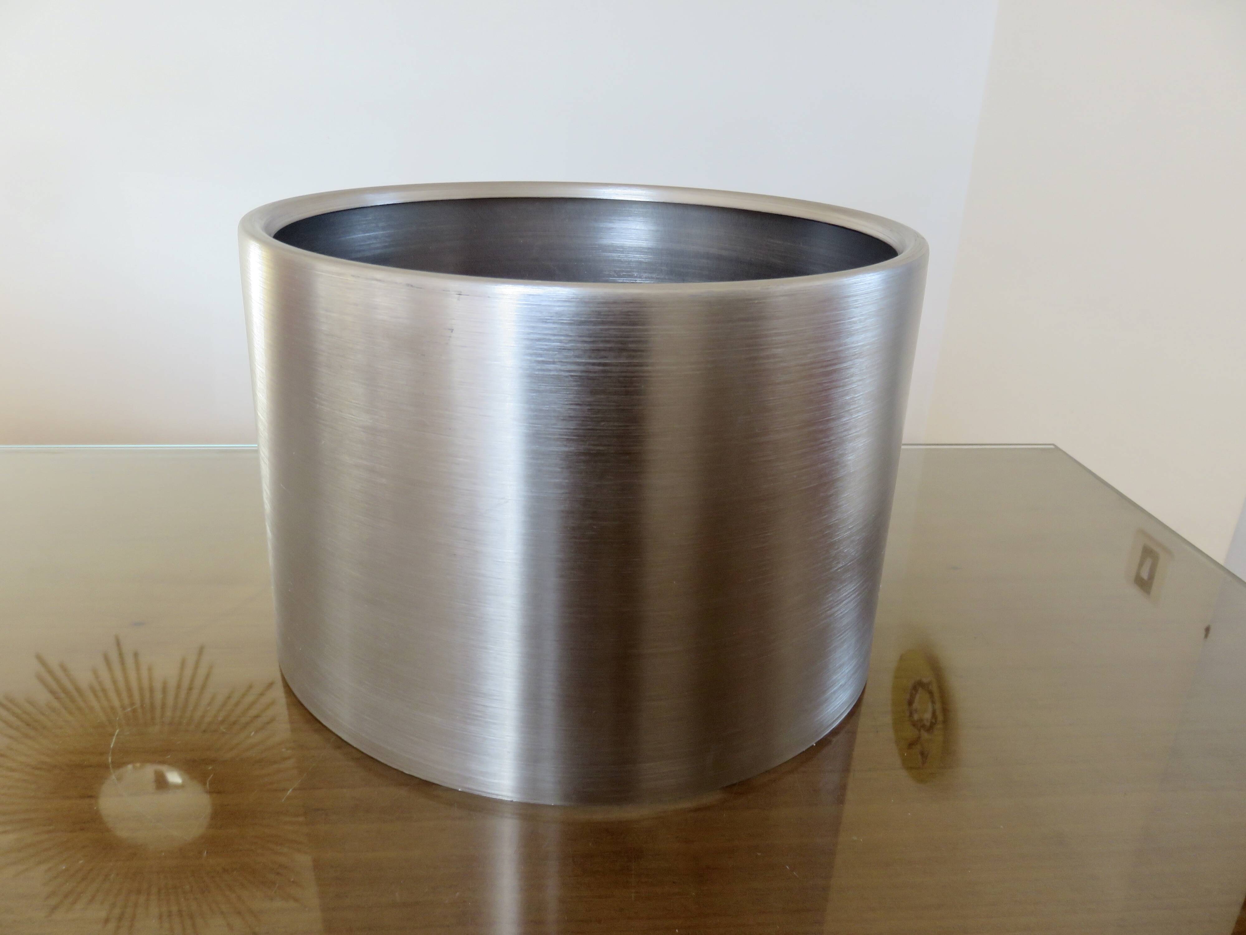 Brushed metal tulip floor lamp vintage 70s