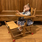 Doll high chair from the 20th century, convertible into a walker (deliverable)