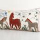 Vintage embroidered cushion cover 46x86 cm
