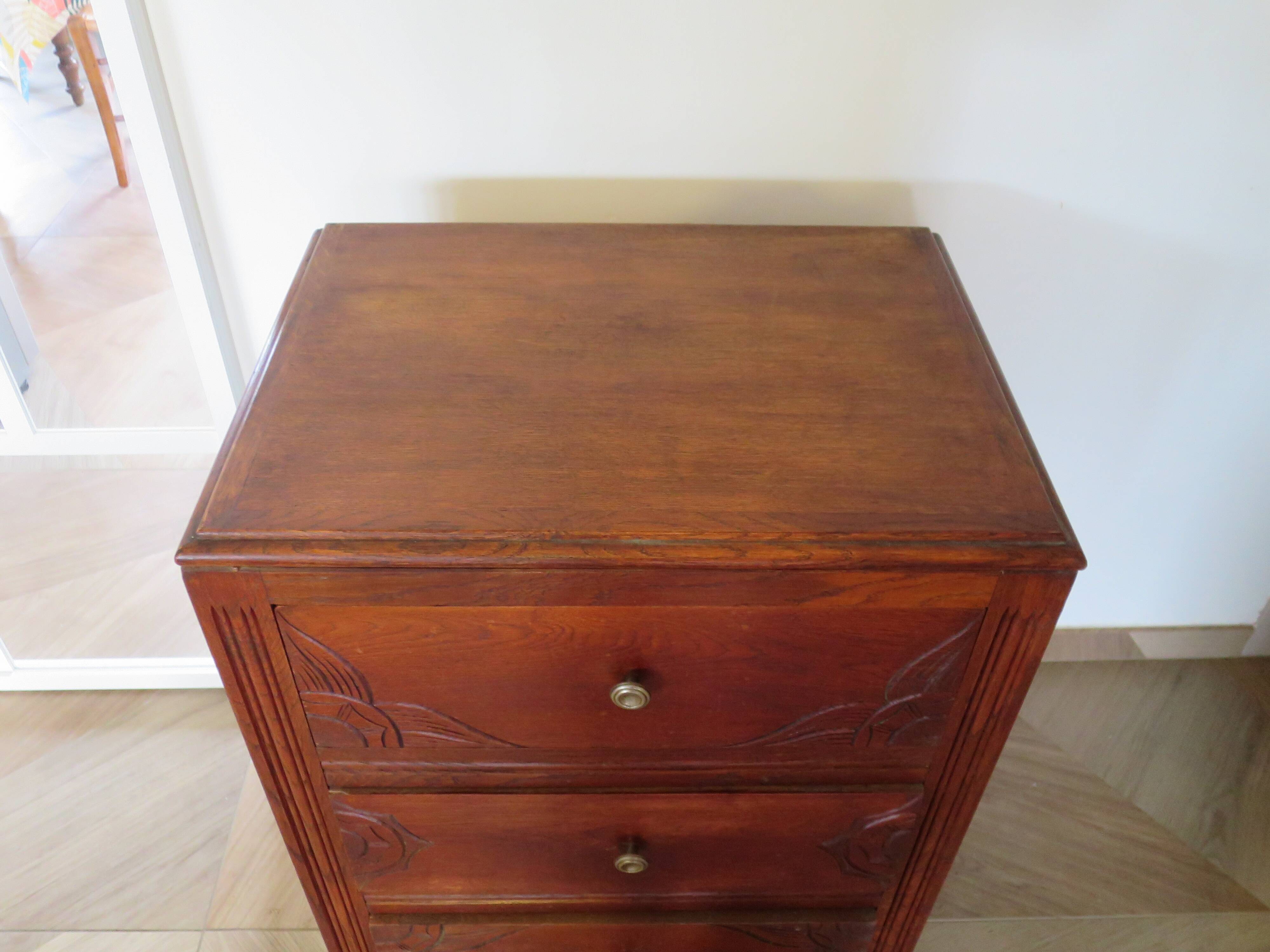 Vintage - Belle commode Art déco -3 tiroirs - Années 40