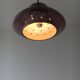 Doria Leuchten Germany Mid Century hanging lamp purple glass space age, 197