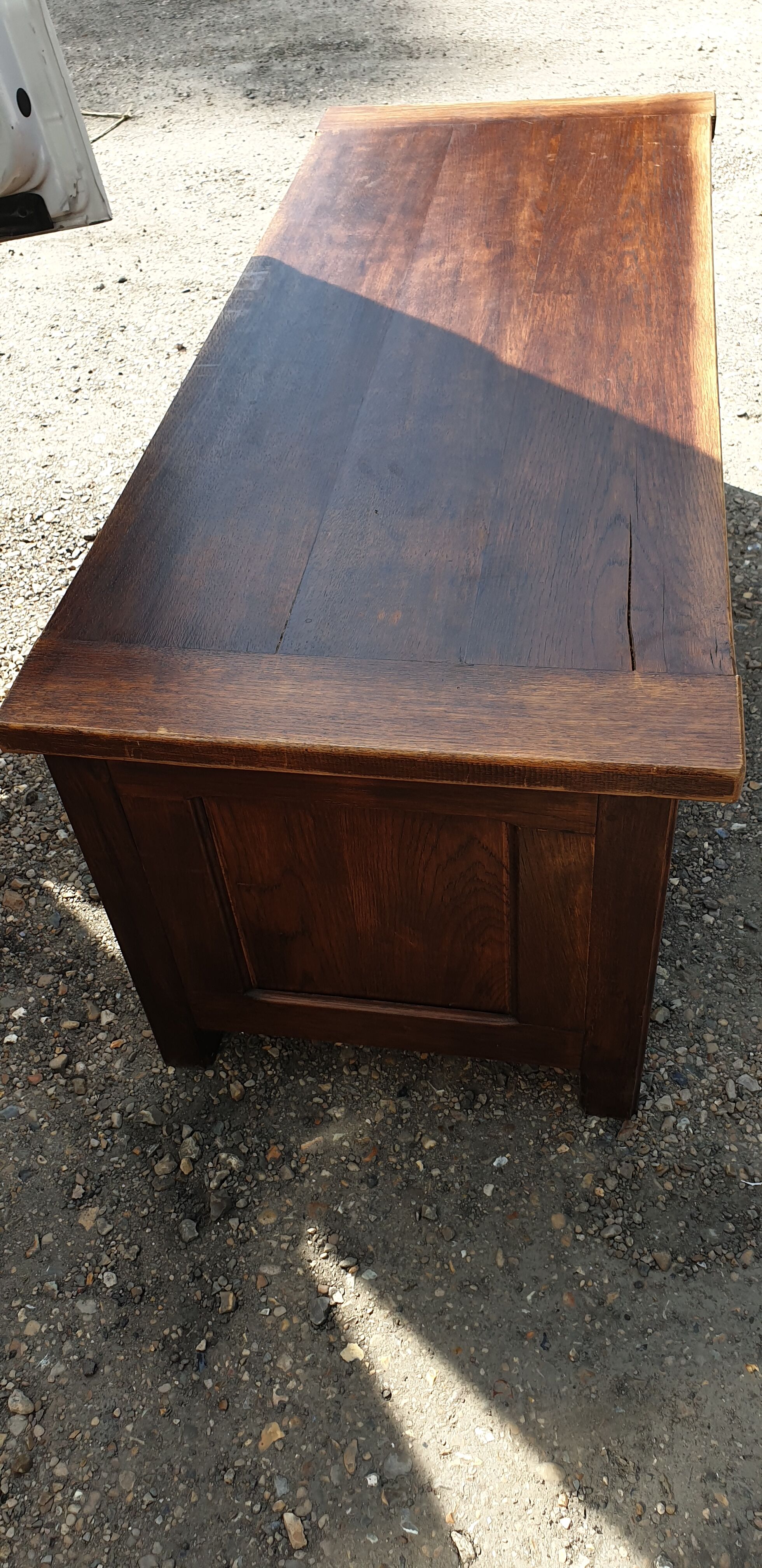 Solid oak chest
