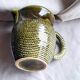 Kaki ceramic jug from Sarreguemines