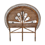 Tête de lit peacock en rotin