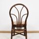 Set of 4 turned wicker chairs, vintage.