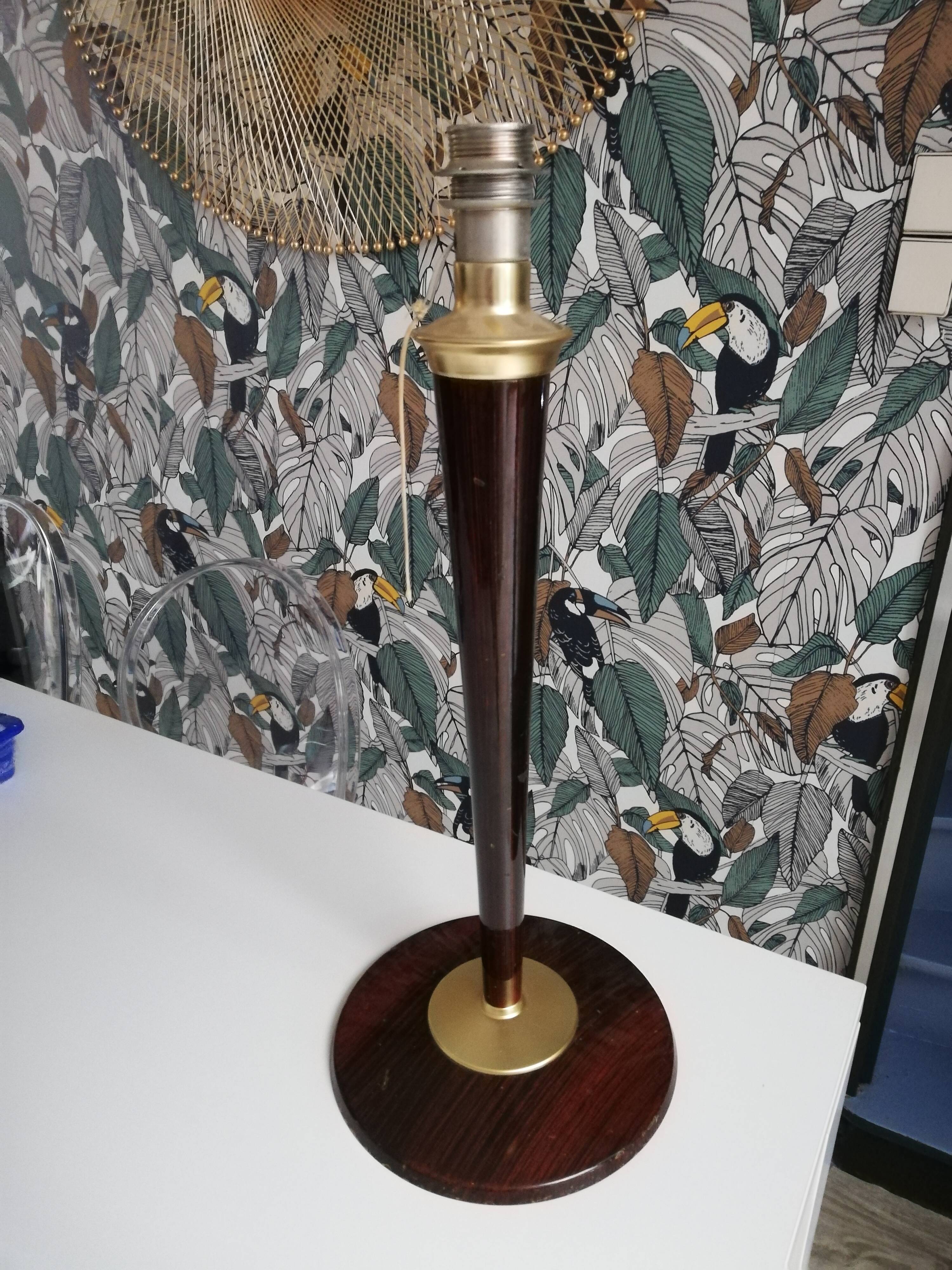 Lamp style art deco foot wood Mazda