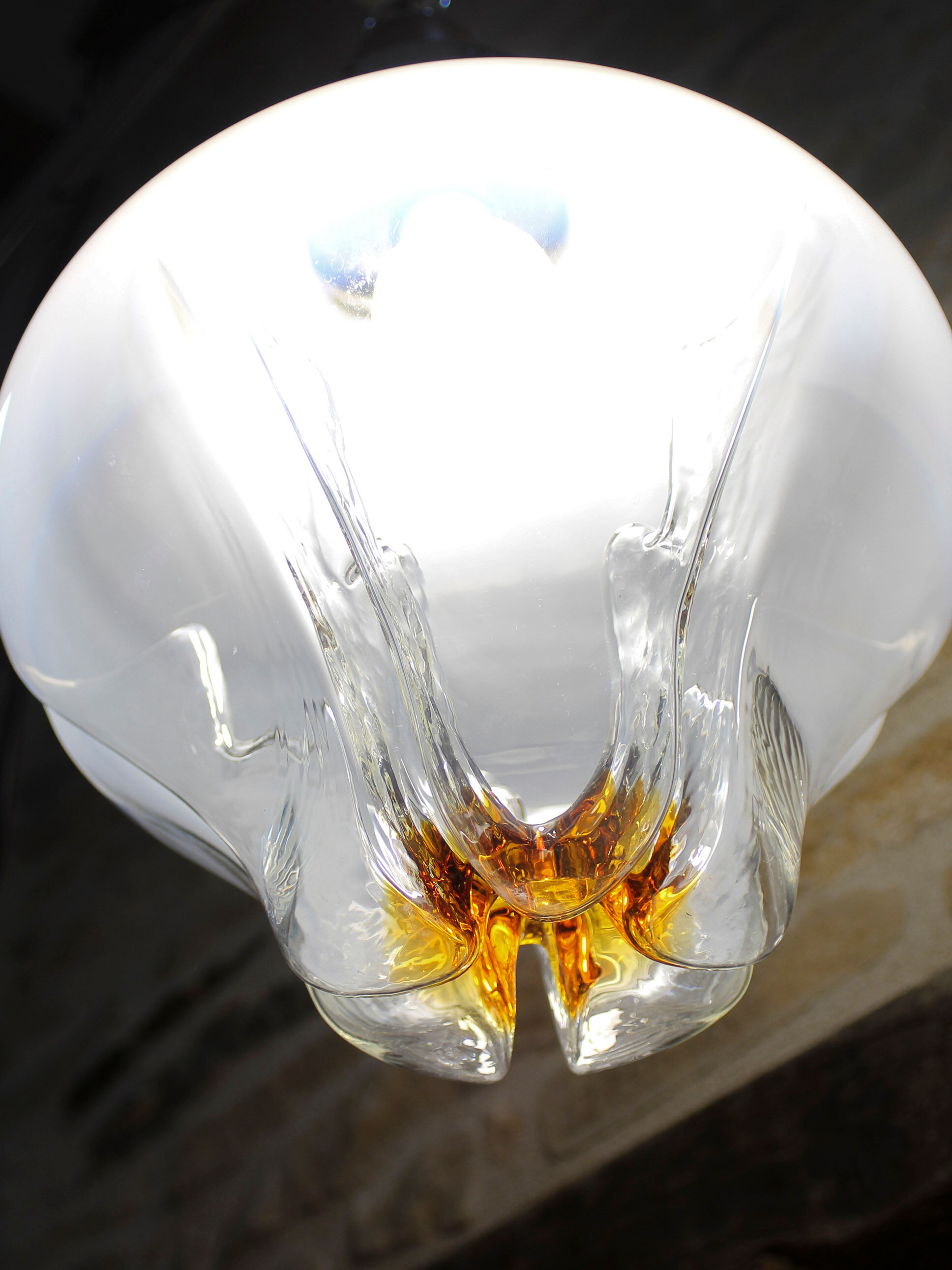 Mazzega glass pendant lamp 70s